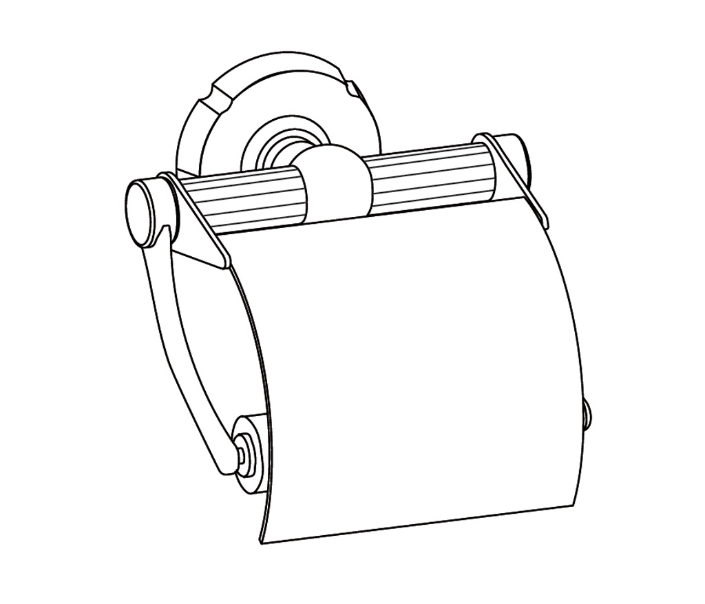 C41-503 Wall mounted toilet roll holder