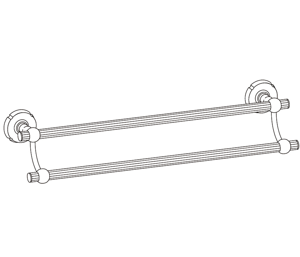 C41-509 Wall mounted double towel bar