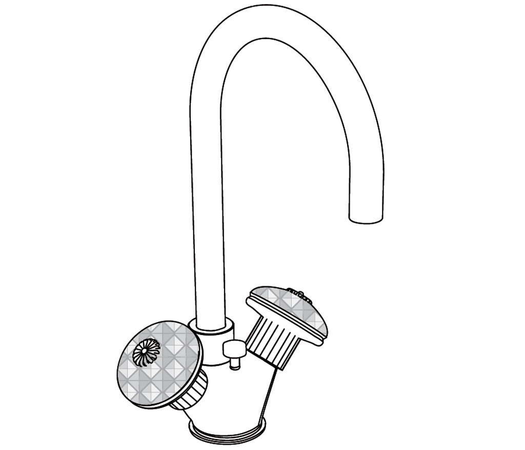 C43-1101 Single hole basin mixer