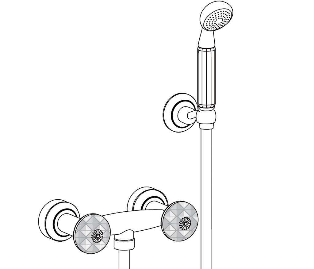 C43-2201 Wall mounted shower mixer
