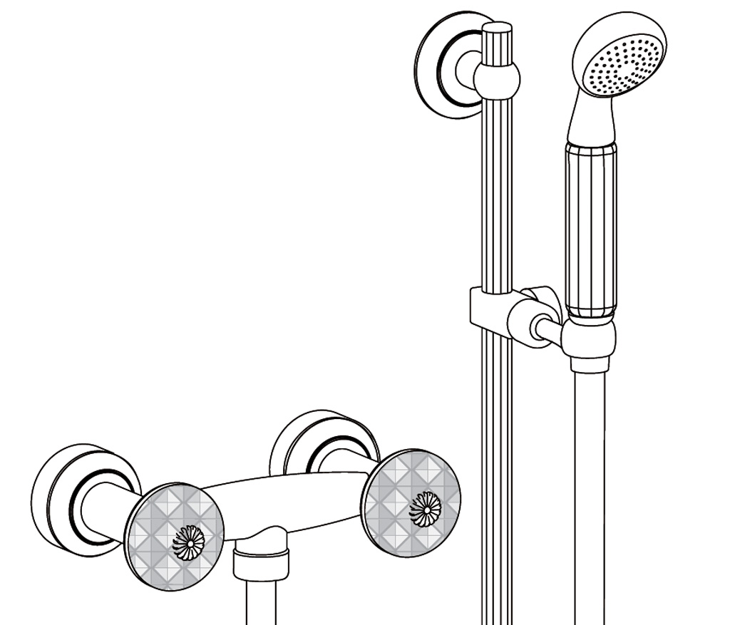 C43-2202 Wall mounted shower mixer