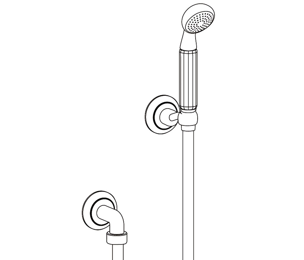 C43-2212 Douchette avec crochet fixe