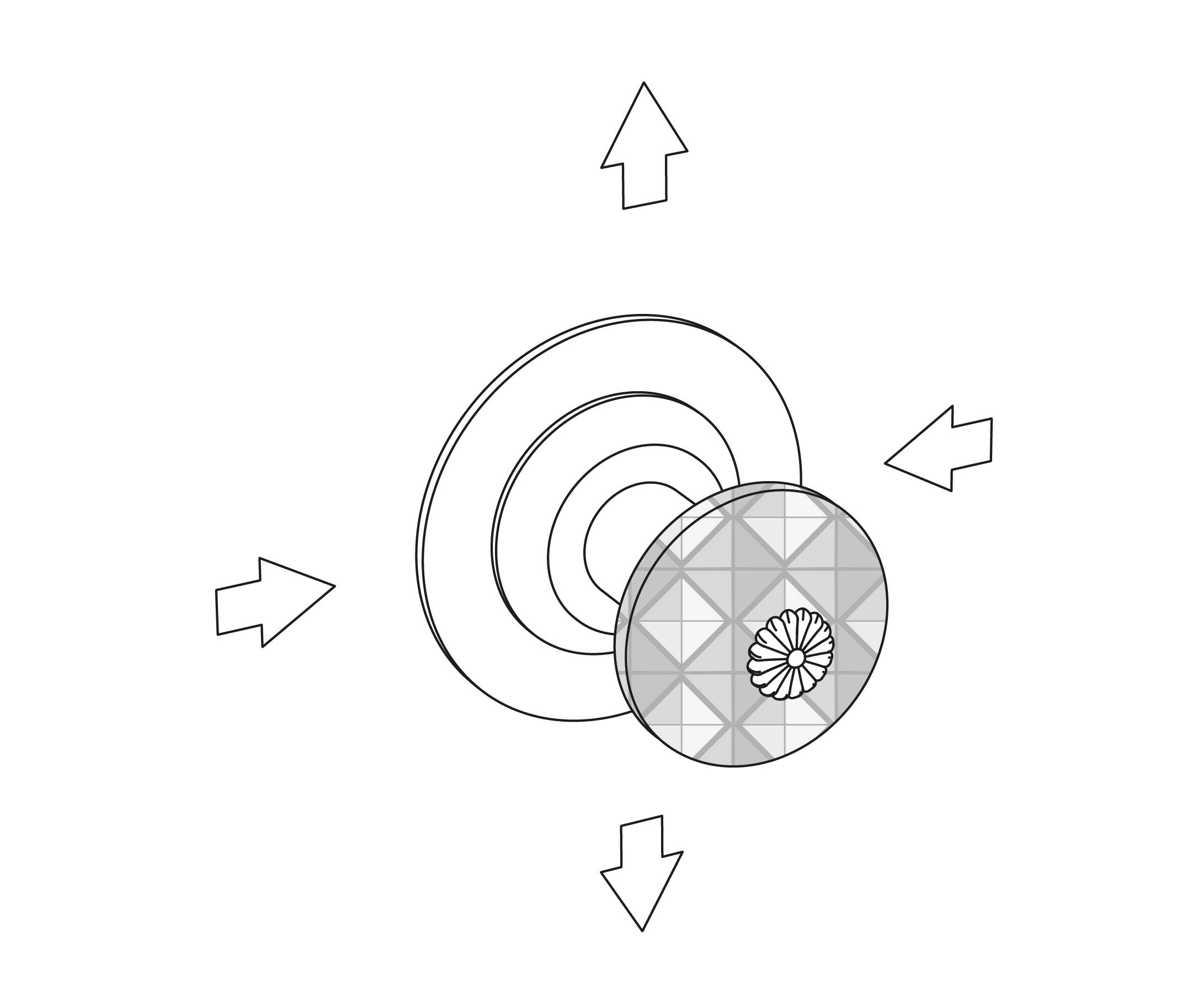 C43-244 Wall mounted 4-way diverter