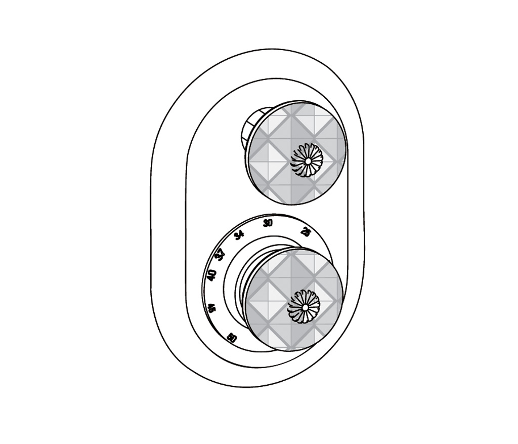 C43-2R21 Oval trim set for T21