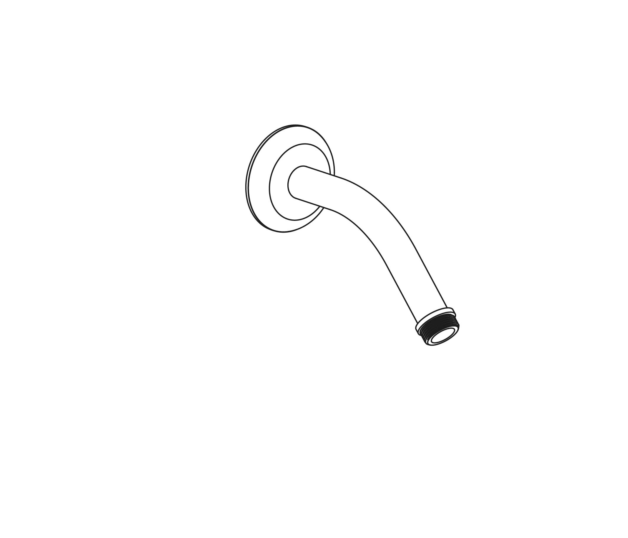 C43-2W120 Wall mounted shower arm 120mm