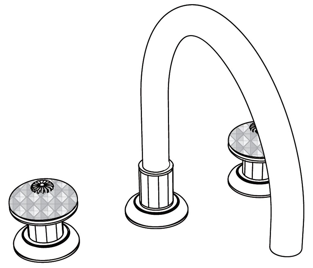 C43-3301 Rim mounted 3-hole mixer