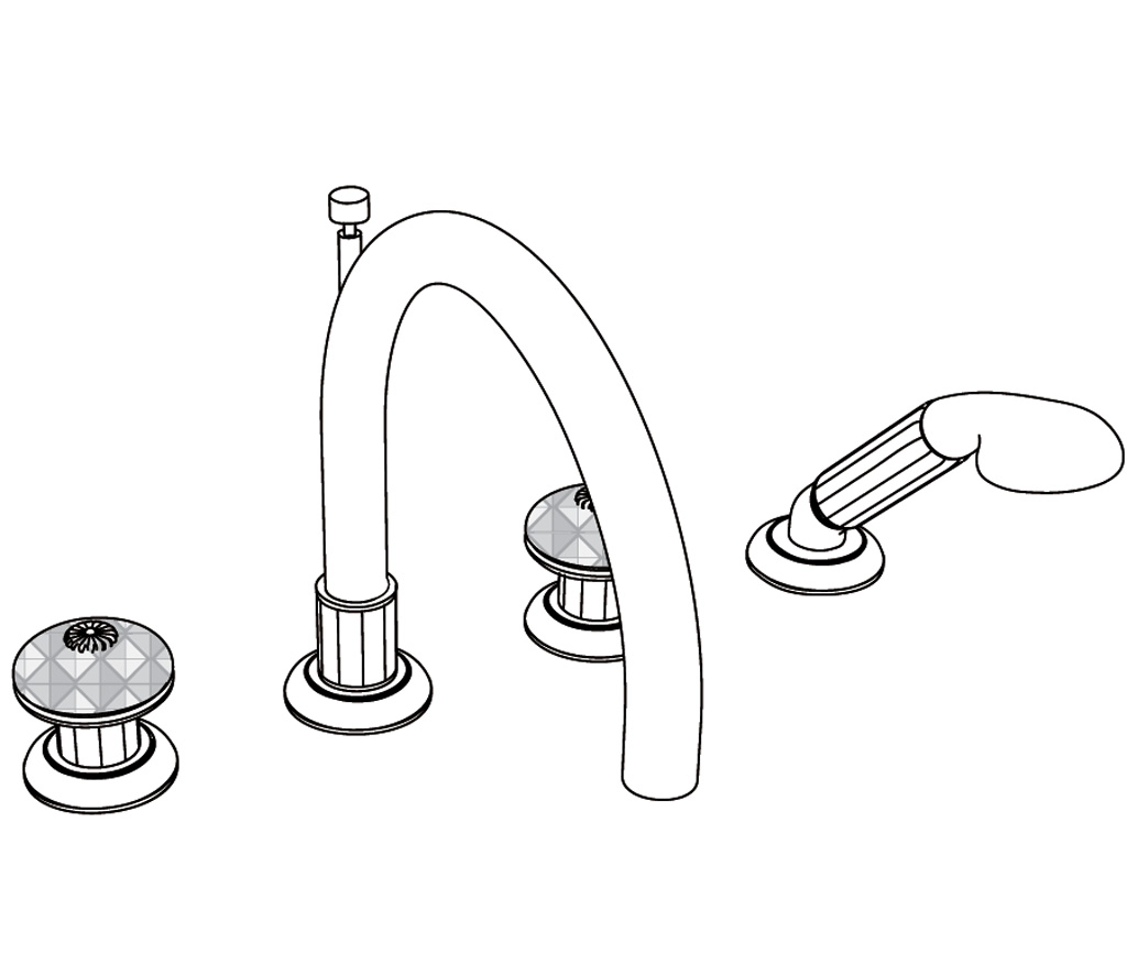 C43-3304 Rim mounted 4-hole mixer