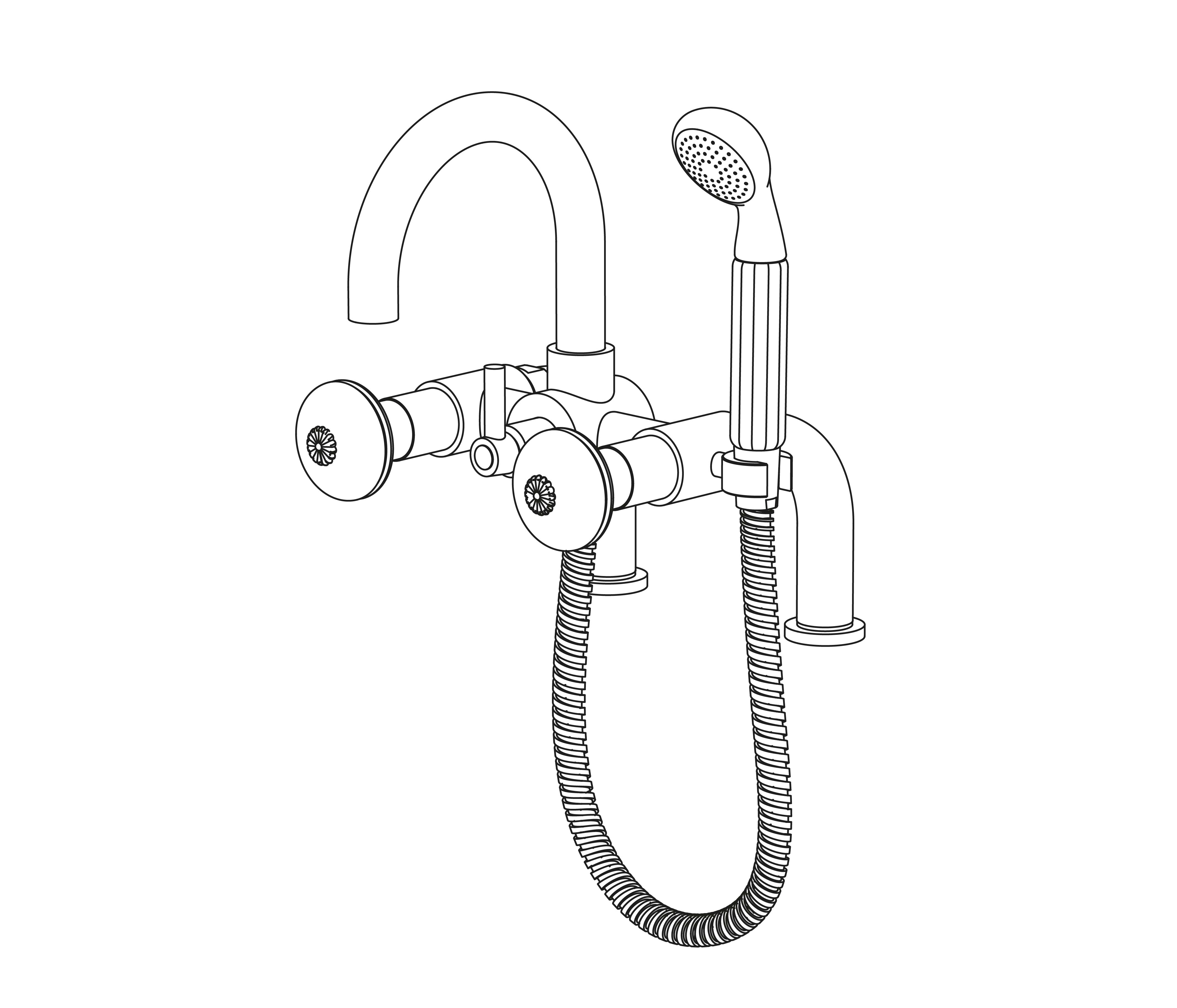 C43-3306 Rim mounted bath and shower mixer