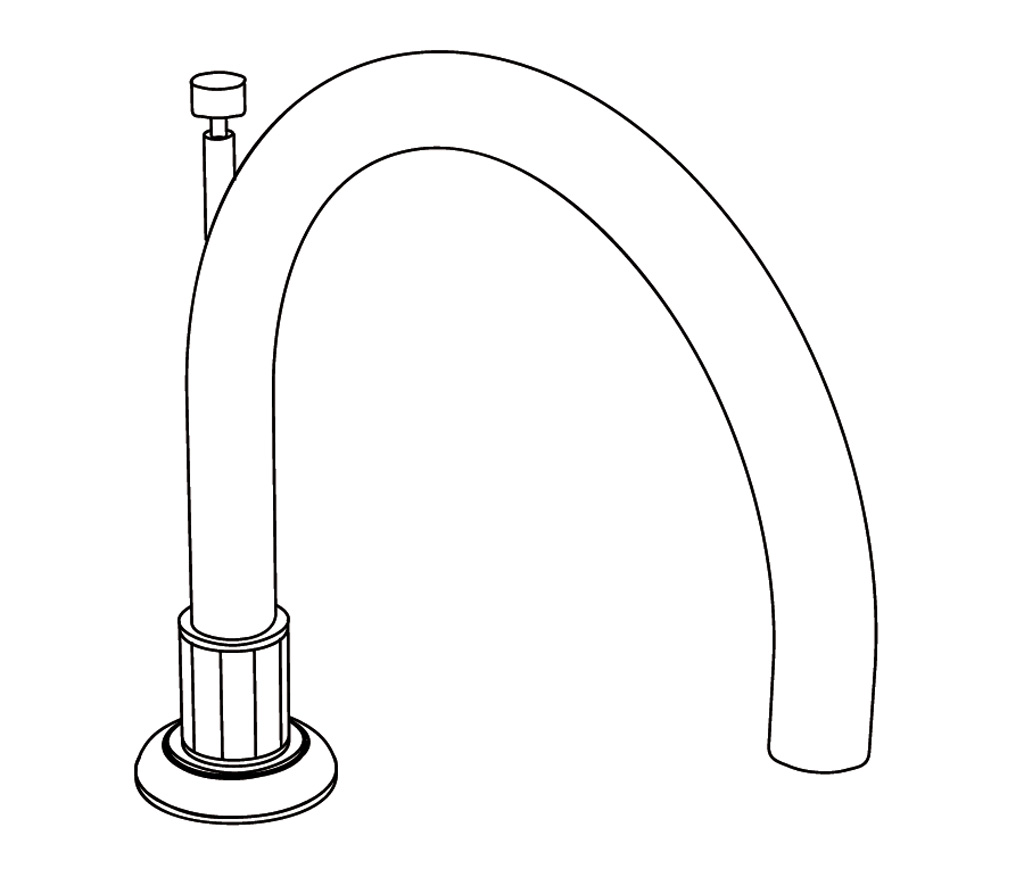 C43-3S1D Rim mounted bath spout