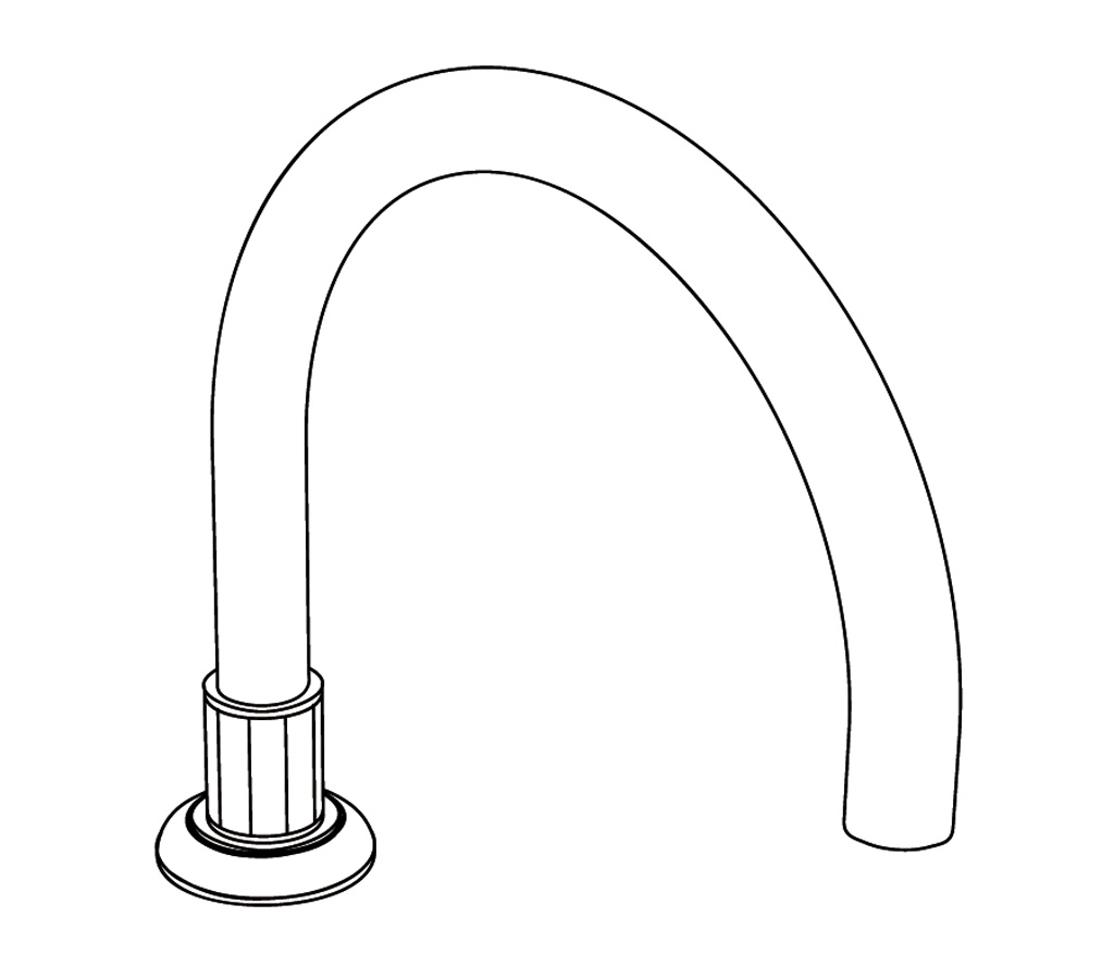 C43-3S1L Rim mounted bath spout