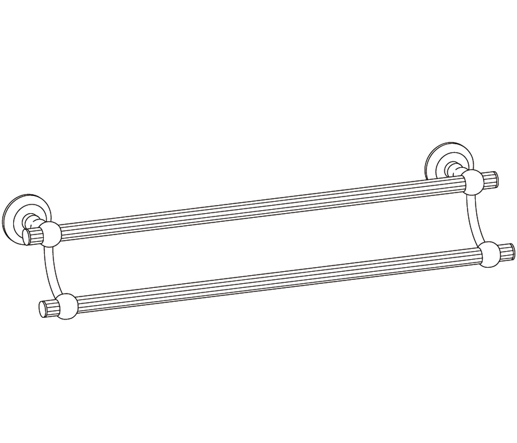 C43-509 Wall mounted double towel bar