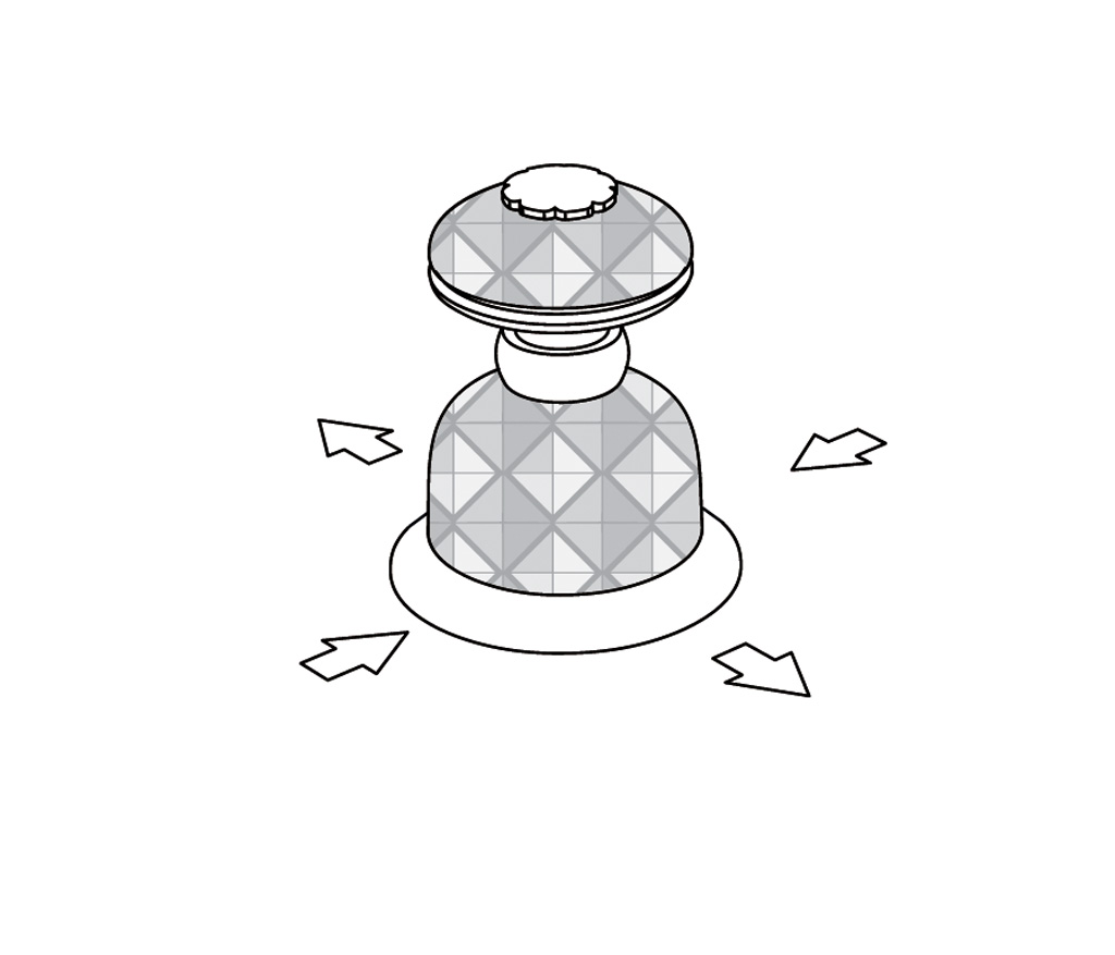 C44-334 Rim mounted 4-way diverter