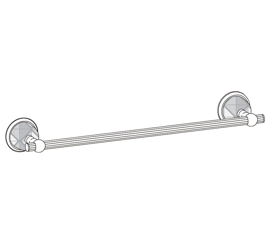 C44-508 Wall mounted single towel bar