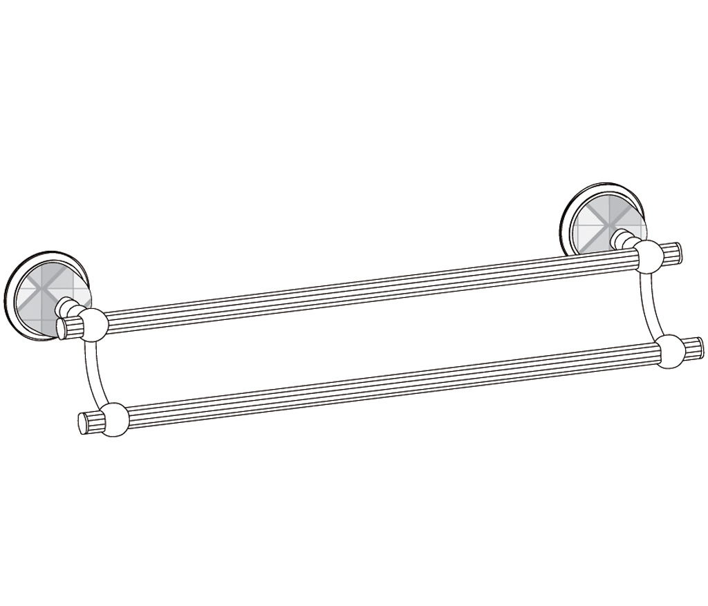 C44-509 Wall mounted double towel bar