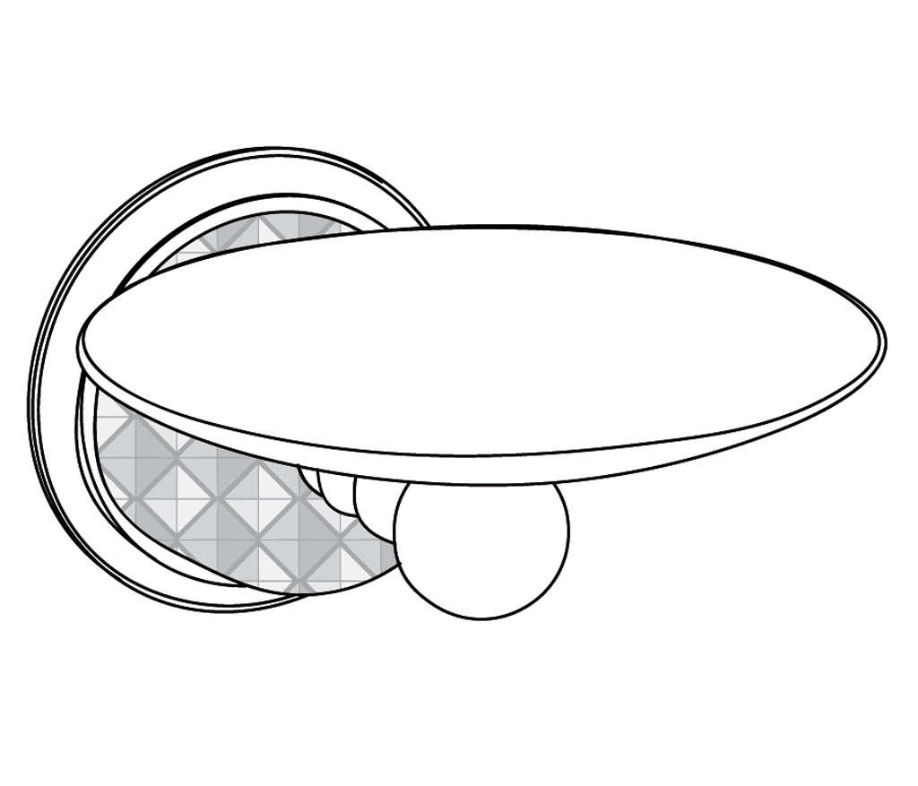 C44-514 Wall mounted oval soap dish