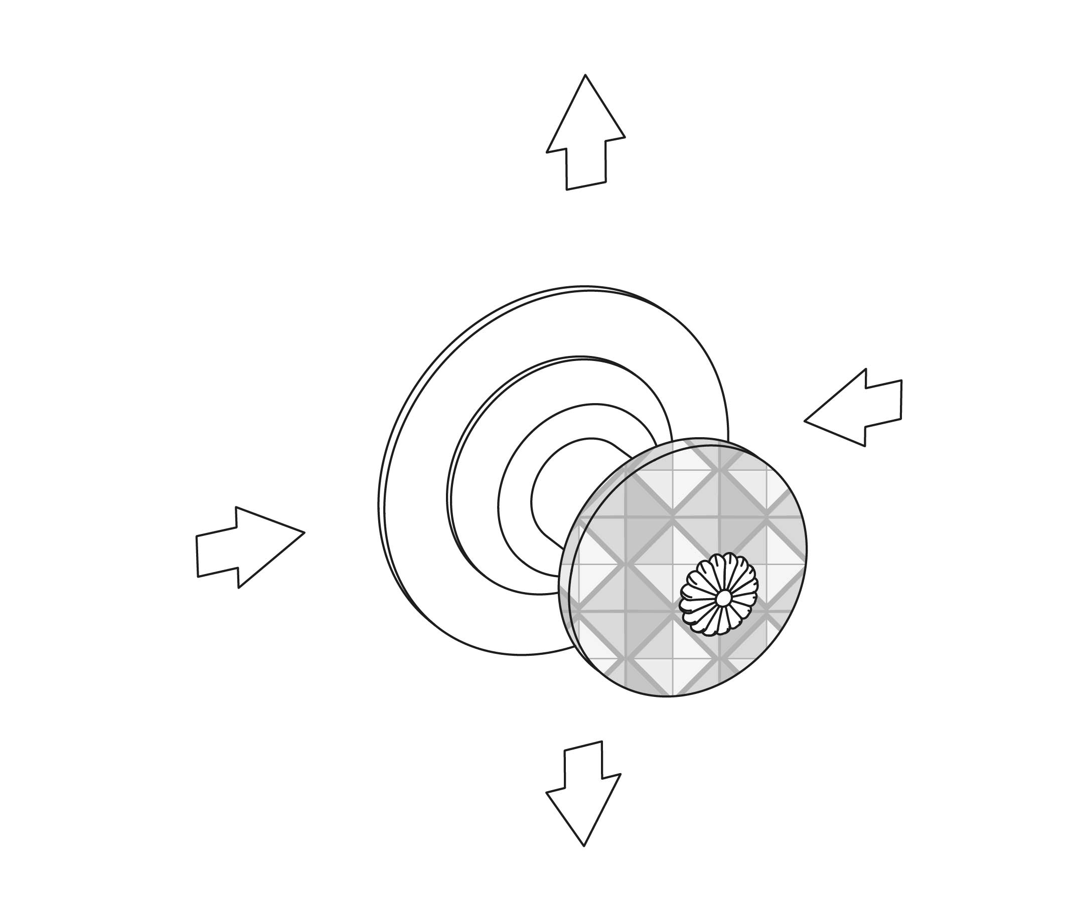 C45-244 Wall mounted 4-way diverter