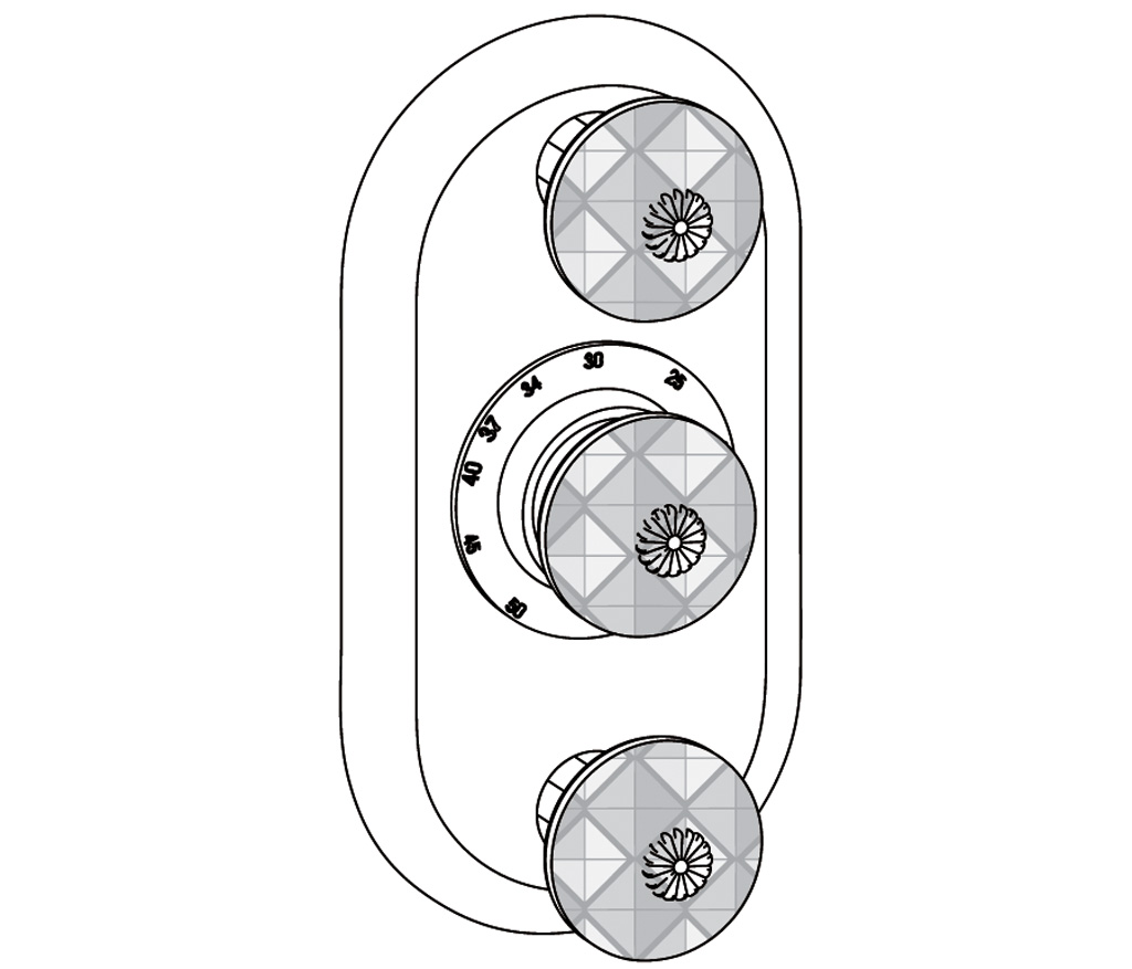 C45-2R22 Oval trim set for T22