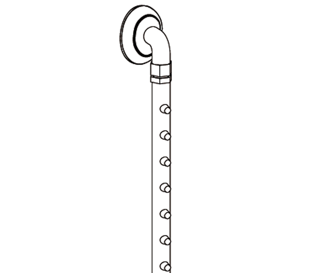 C46-2415 “Picots” wall shower rail