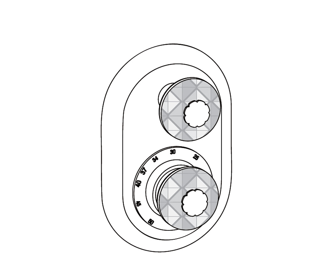 C46-2R21 Oval trim set for T21