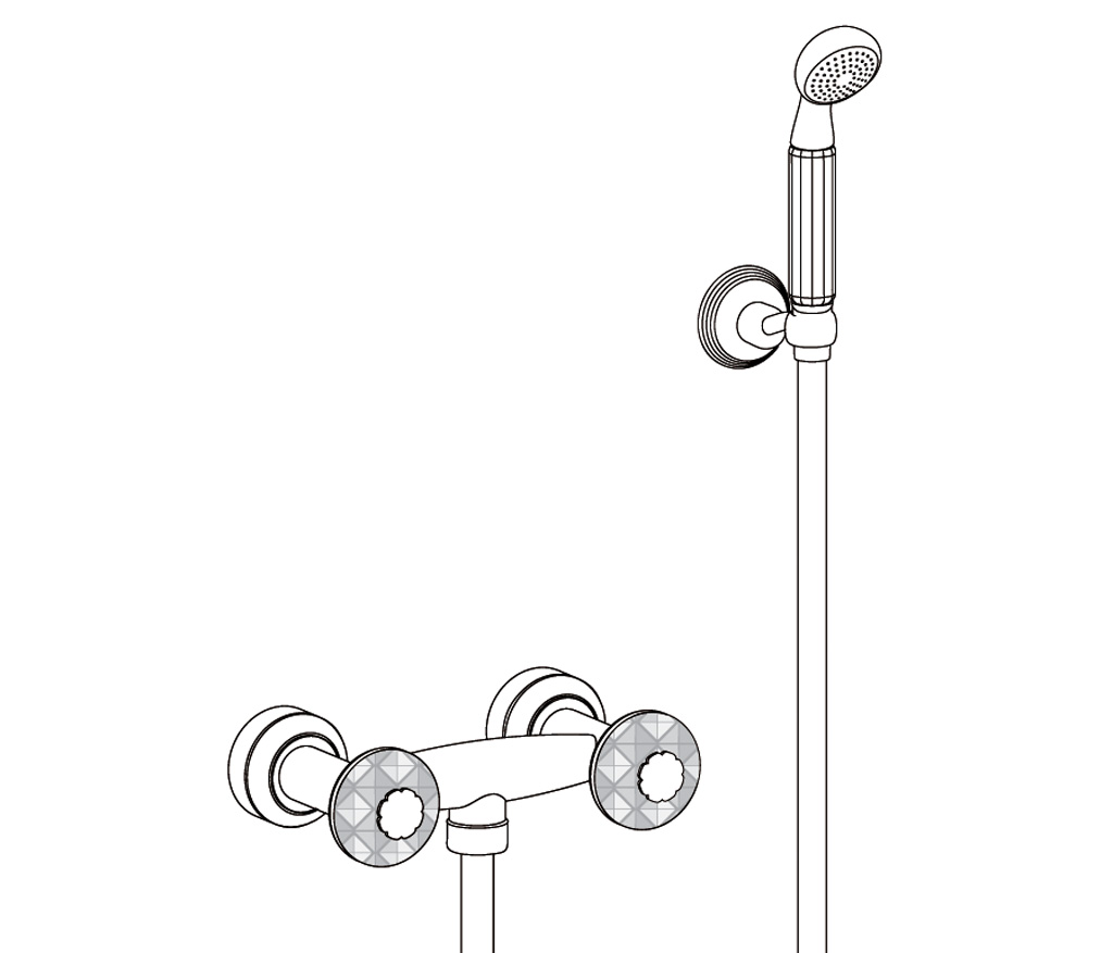 C47-2201 Wall mounted shower mixer