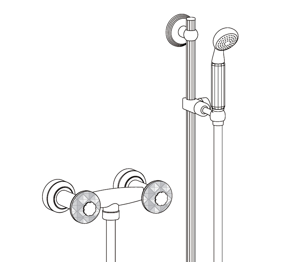 C47-2202 Wall mounted shower mixer