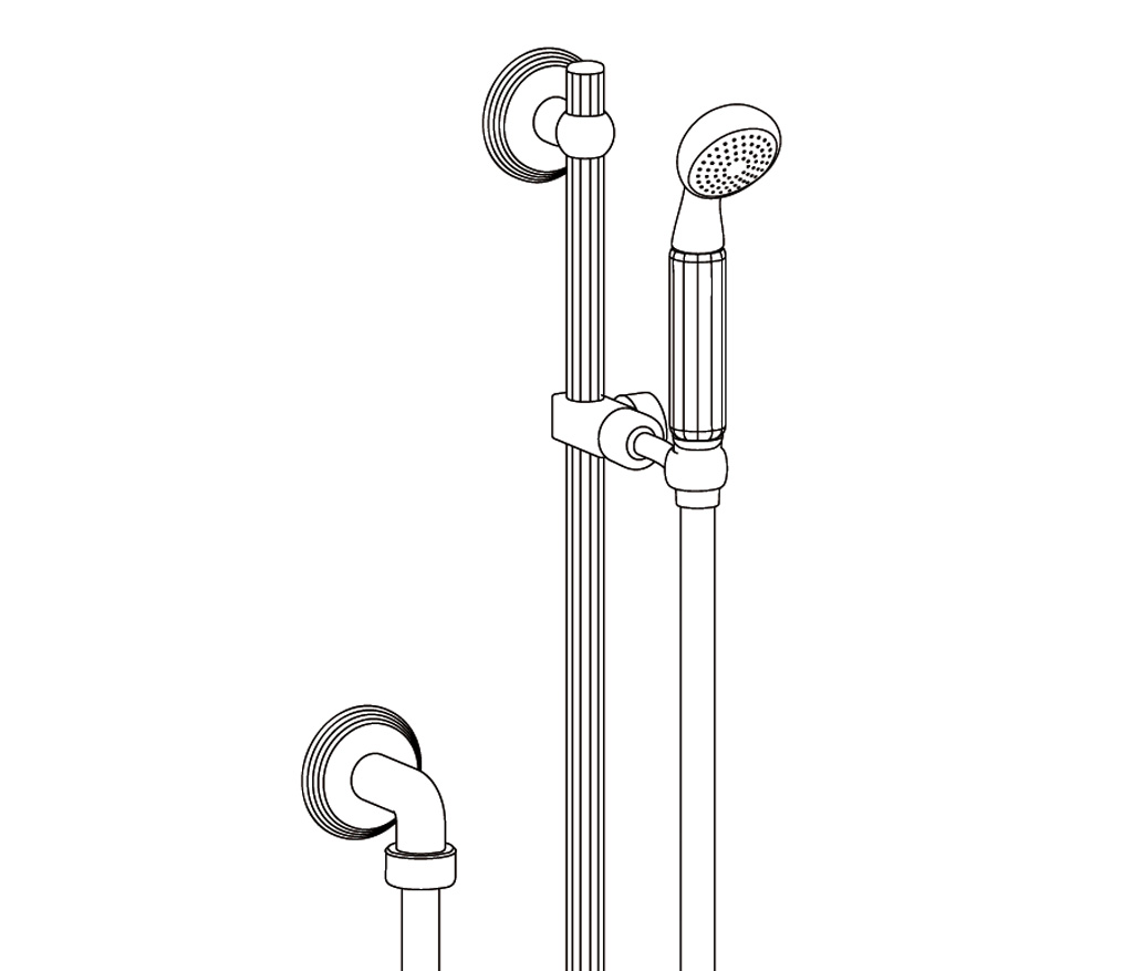 C47-2211 Wall shower set on sliding bar