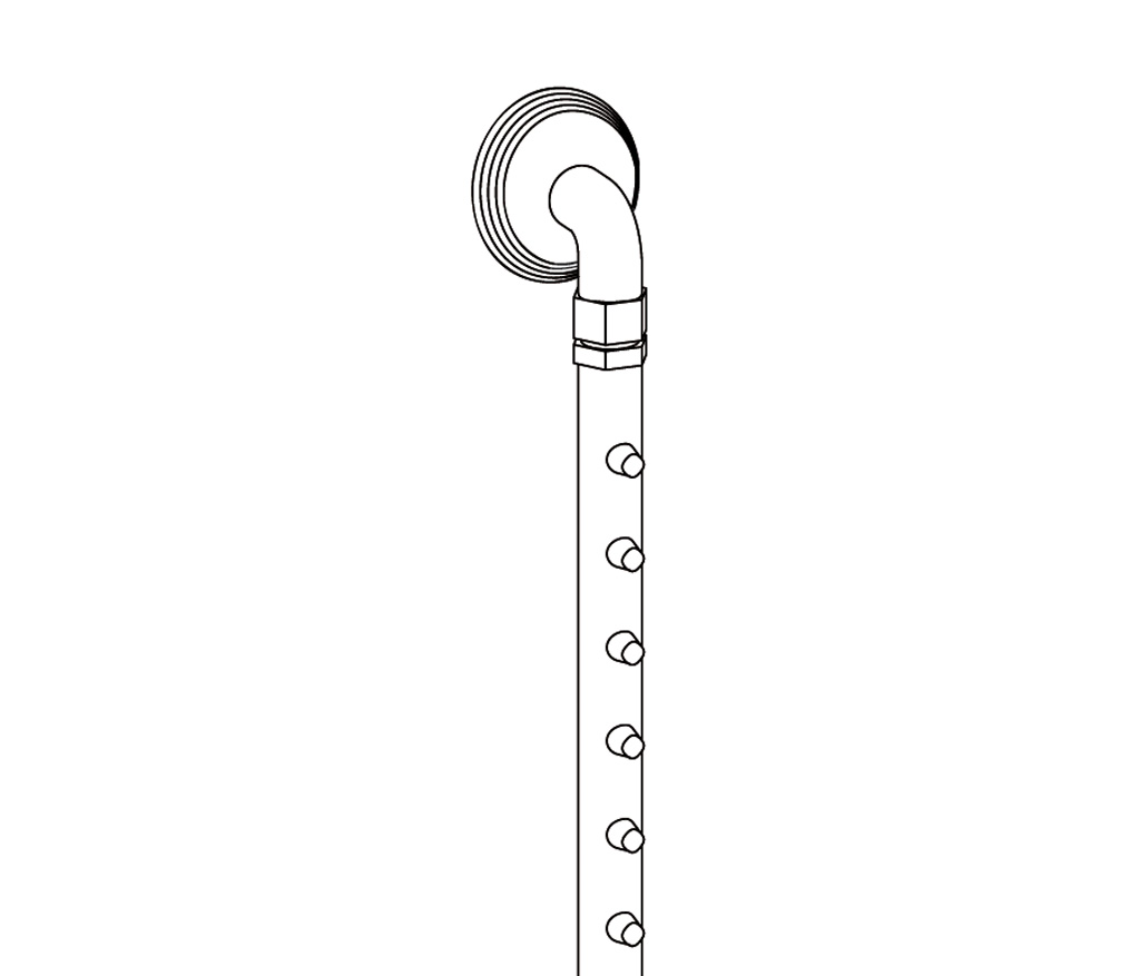 C47-2415 “Picots” wall shower rail