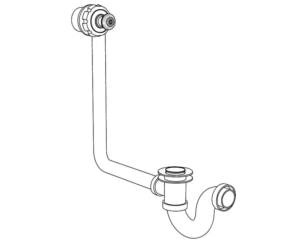 C47-305 Complete bathtub drain