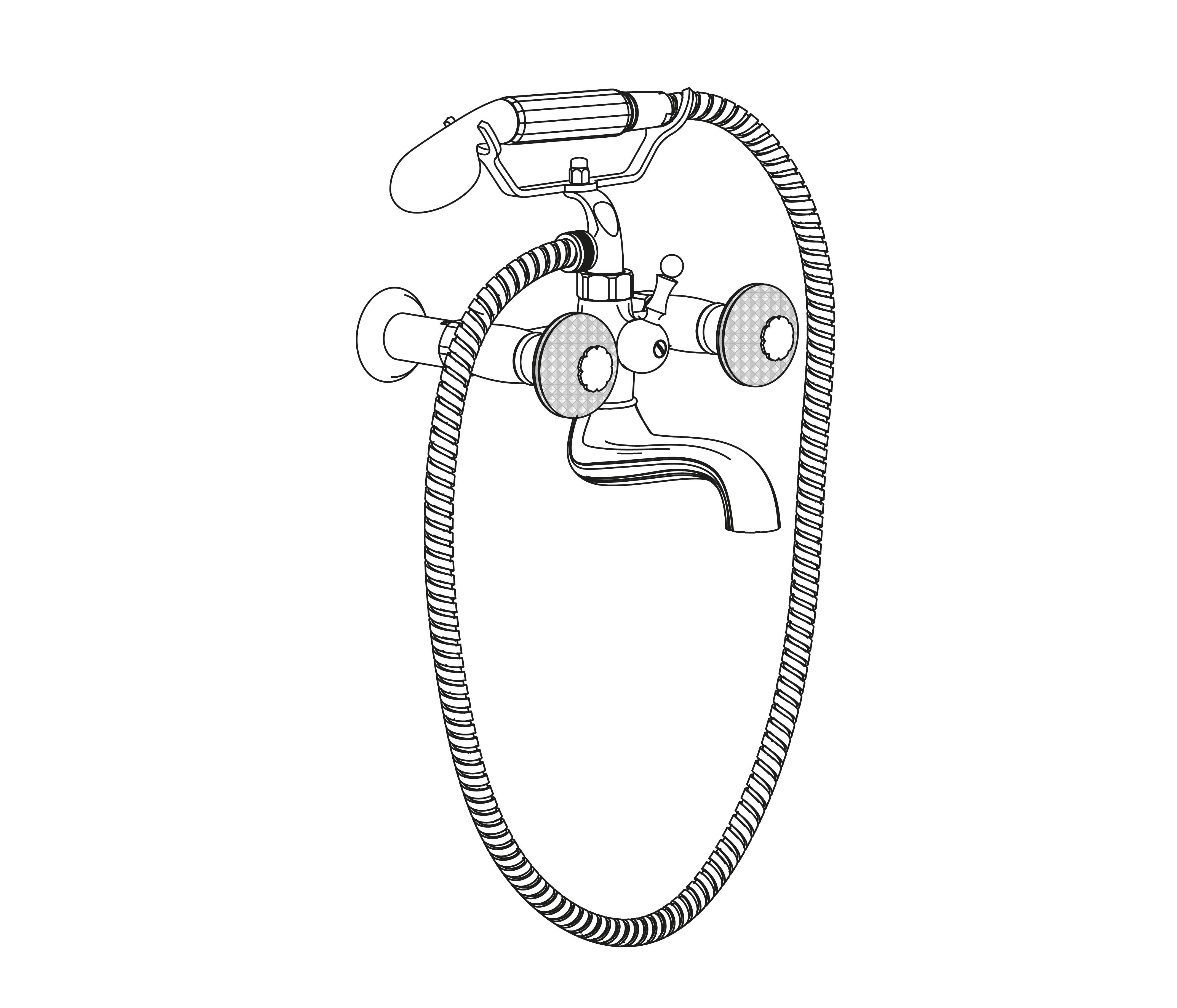 C47-3201 Wall mounted bath and shower mixer