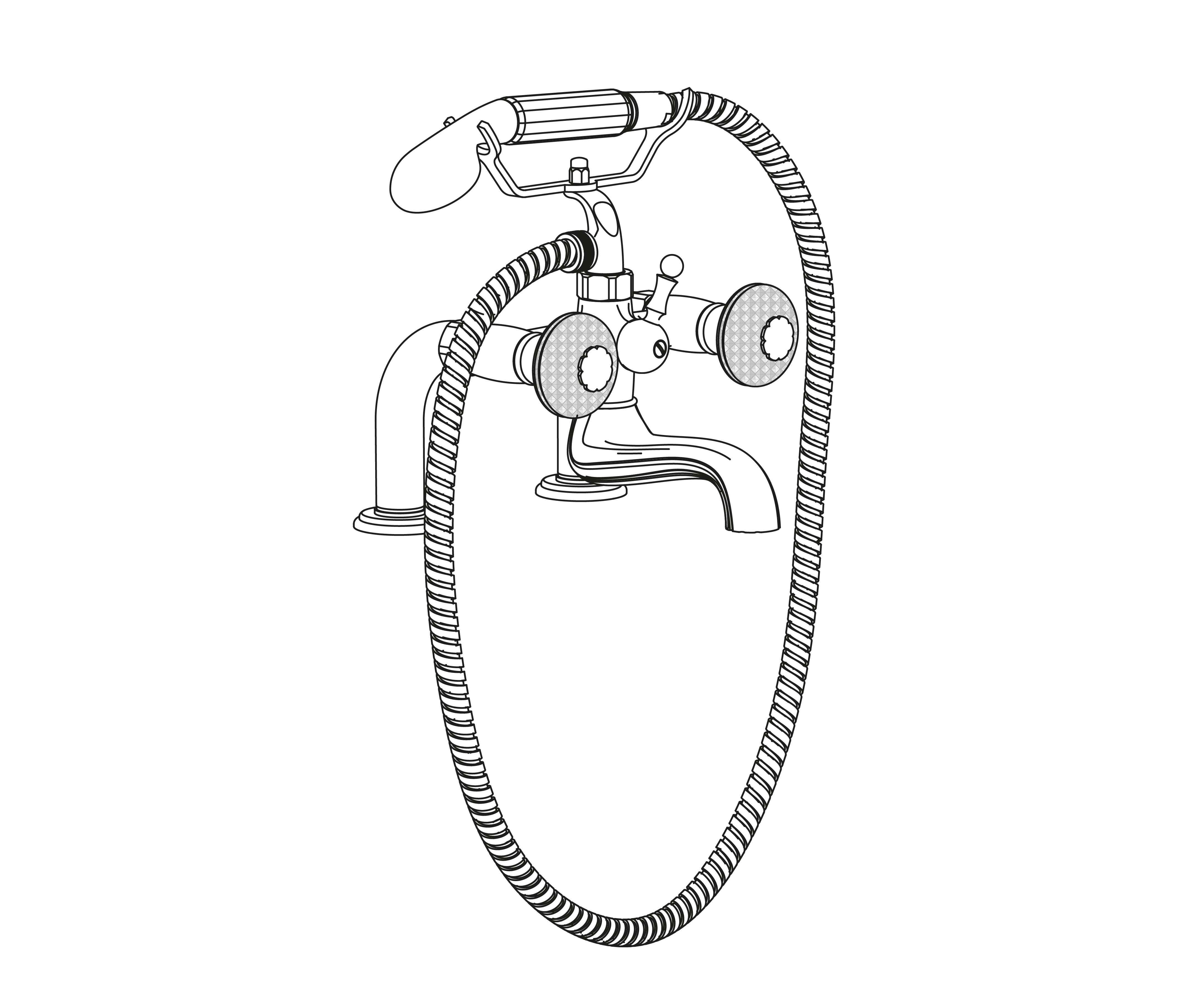 C47-3306 Rim mounted bath and shower mixer