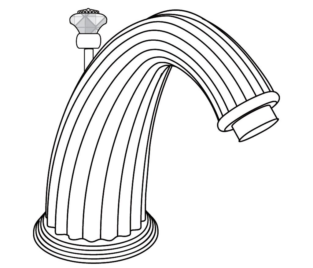 C47-3S1D Rim mounted bath spout