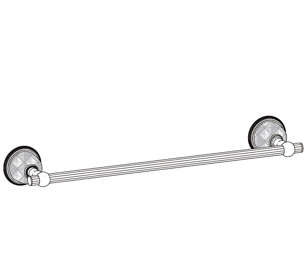 C47-508 Wall mounted single towel bar