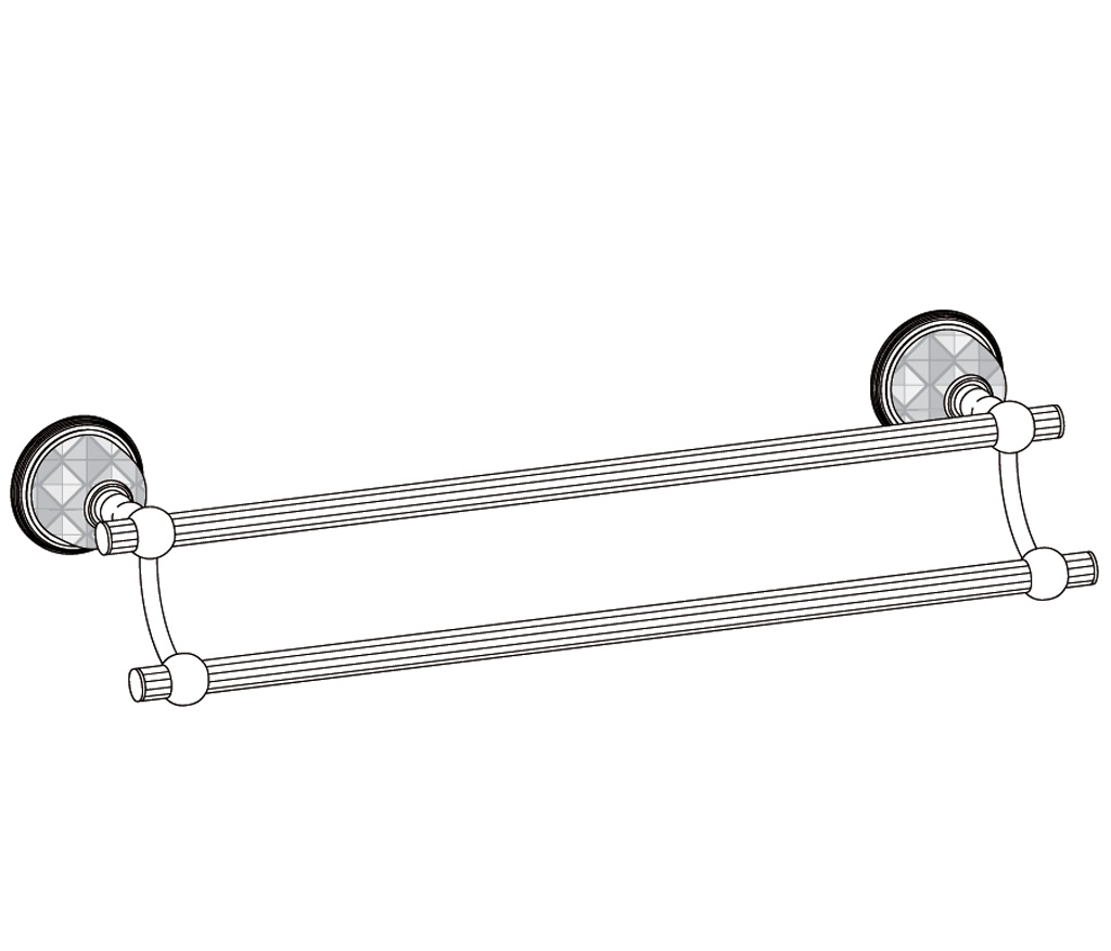 C47-509 Wall mounted double towel bar