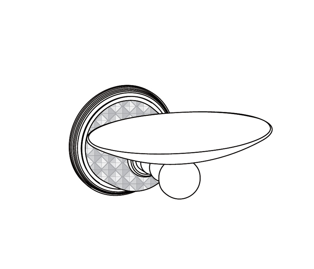 C47-514 Wall mounted oval soap dish