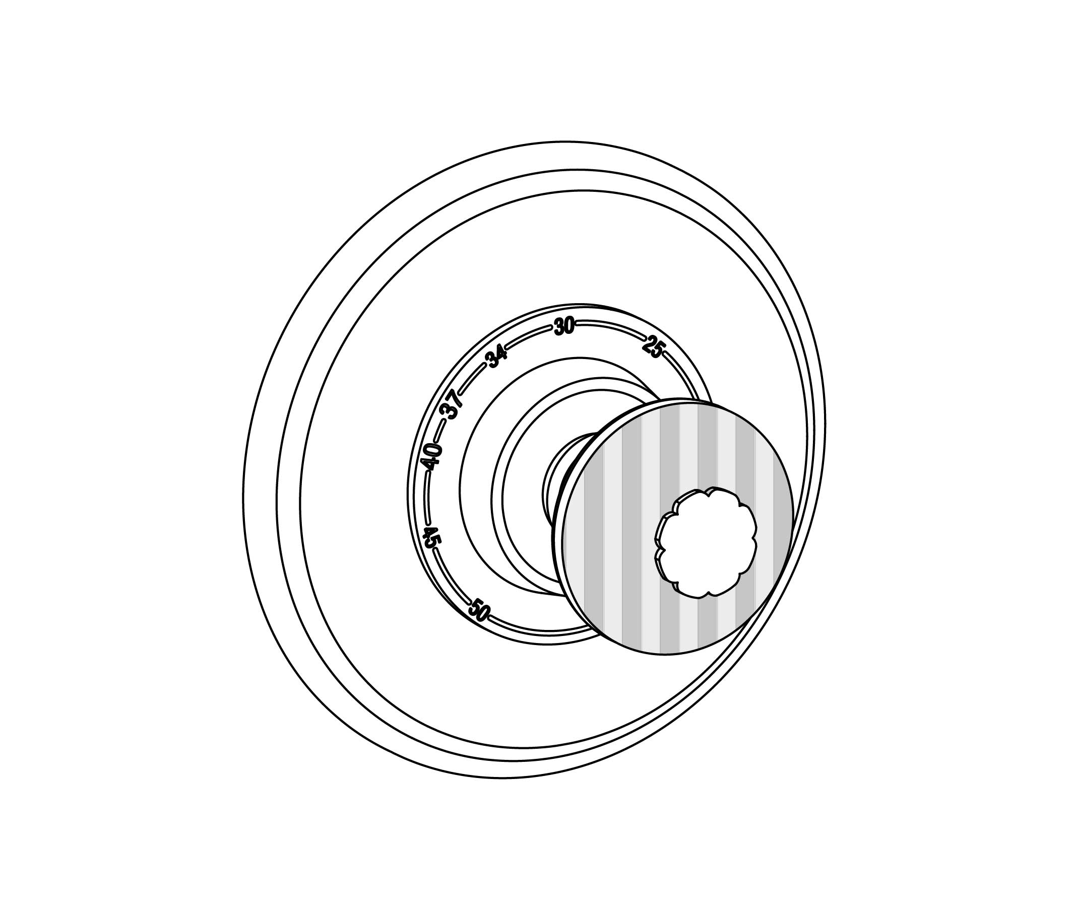 C50-2R1 Round trim set for T1 & T2