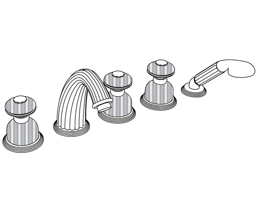 C50-3305 Rim mounted 5-hole mixer