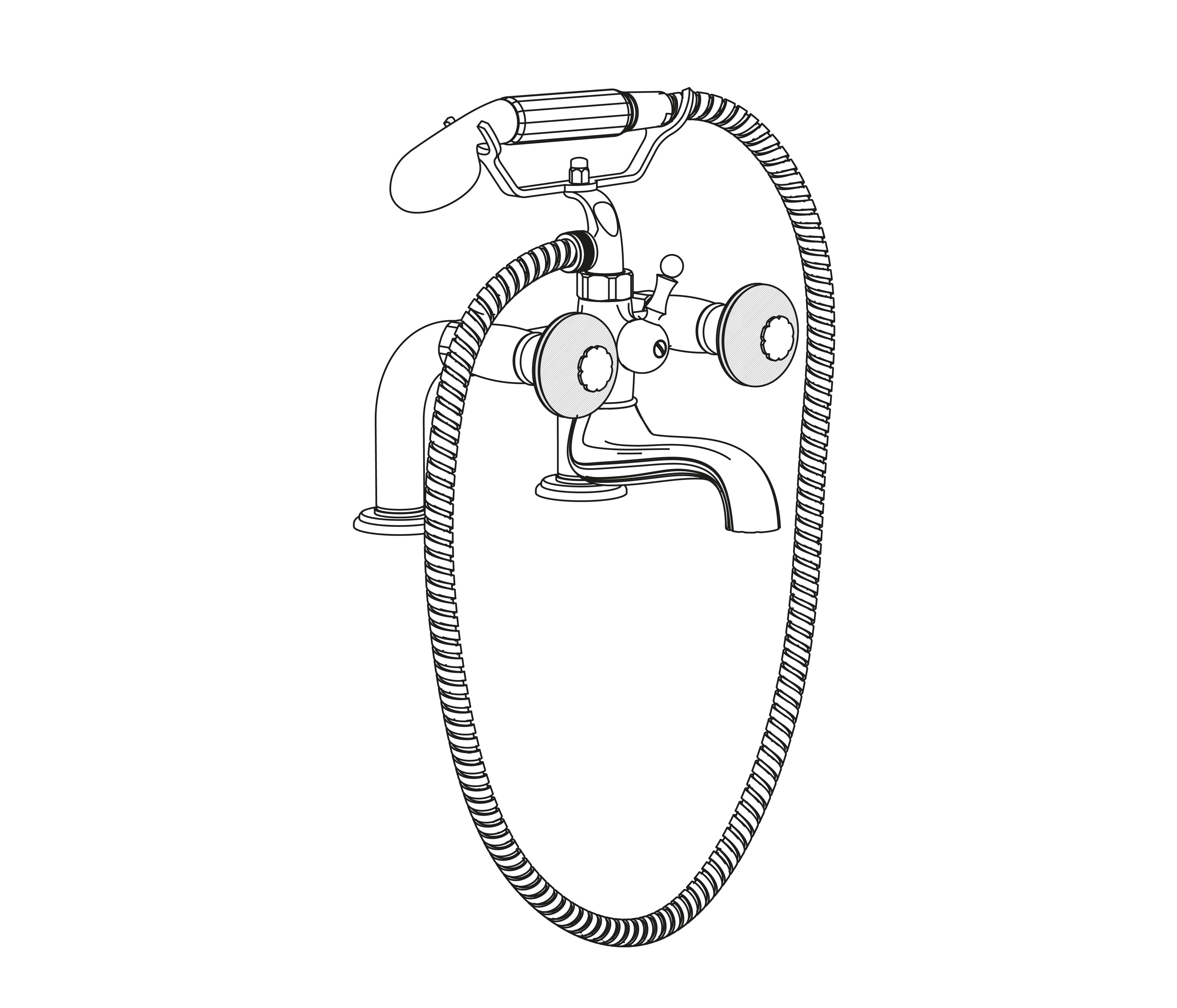 C50-3306 Rim mounted bath and shower mixer
