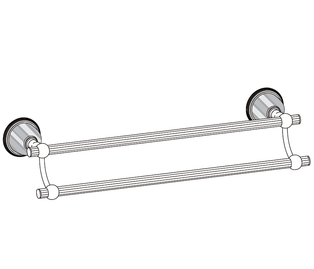 C50-509 Wall mounted double towel bar