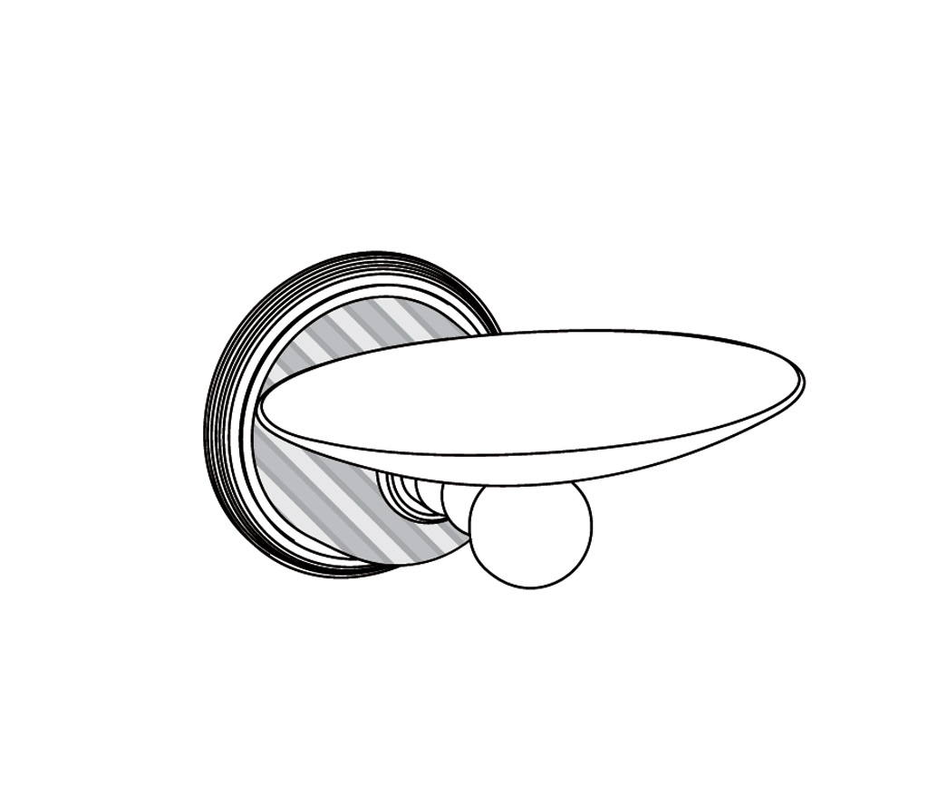 C50-514 Wall mounted oval soap dish