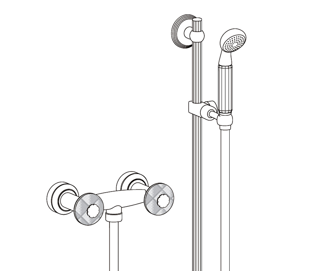 C53-2202 Wall mounted shower mixer