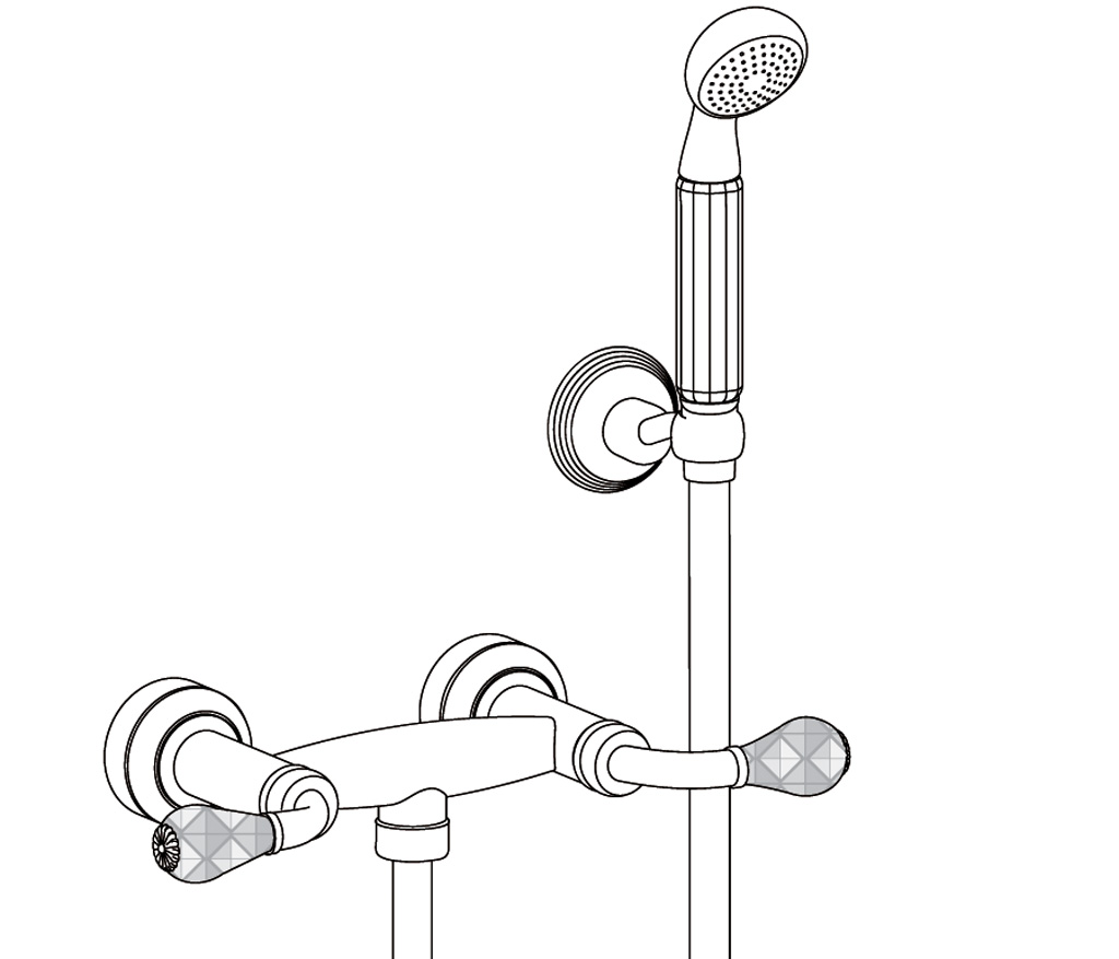 C56-2201 Wall mounted shower mixer