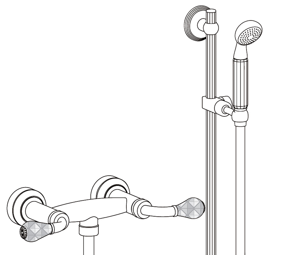 C56-2202 Wall mounted shower mixer