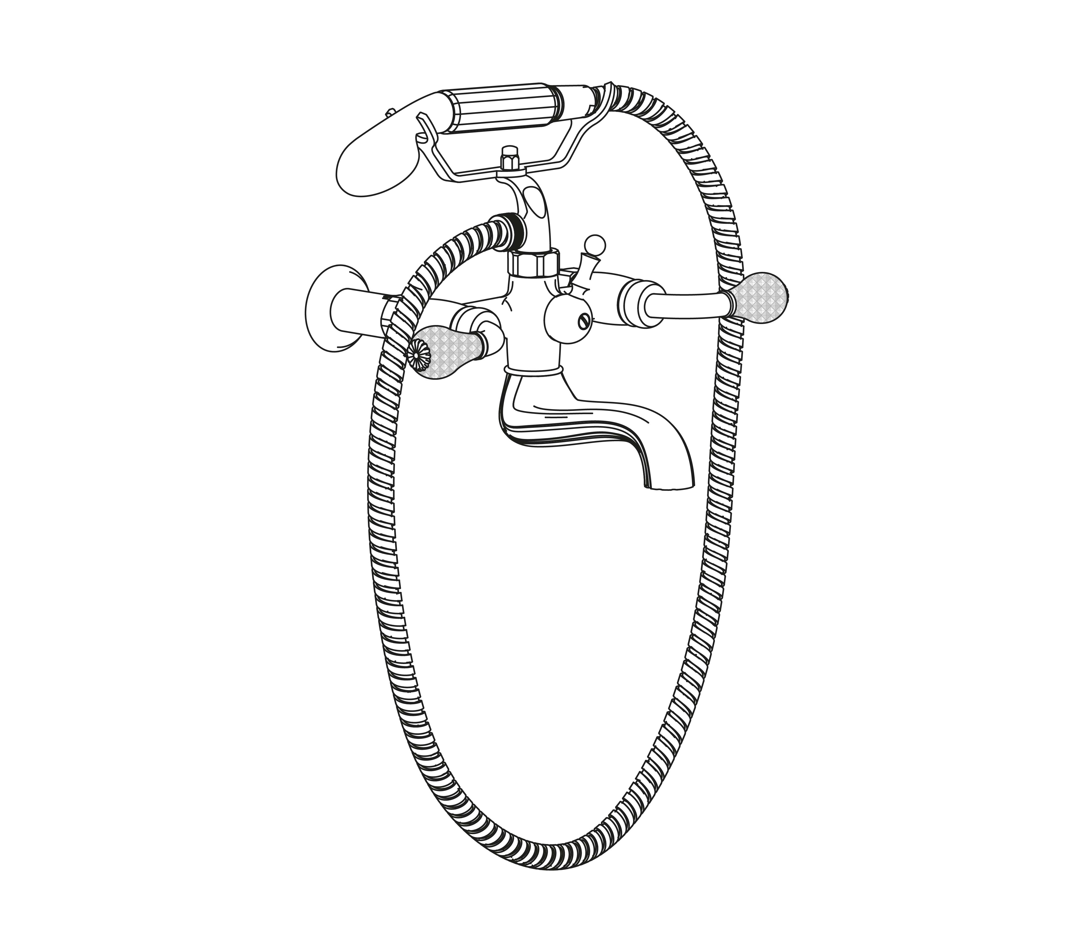 C56-3201 Wall mounted bath and shower mixer