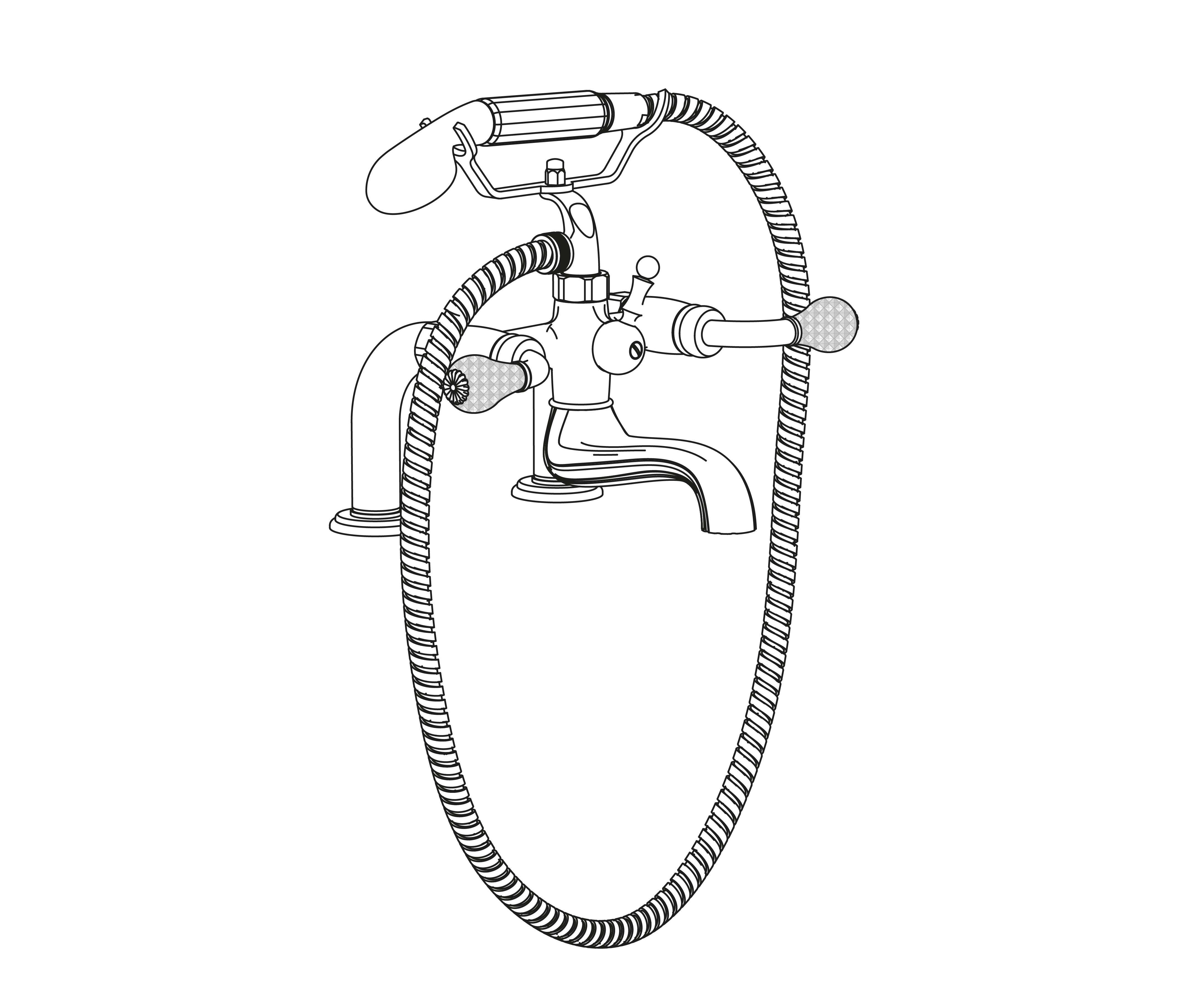 C56-3306 Rim mounted bath and shower mixer
