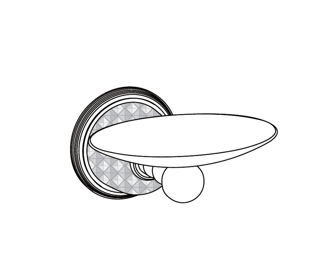 C56-514 Wall mounted oval soap dish