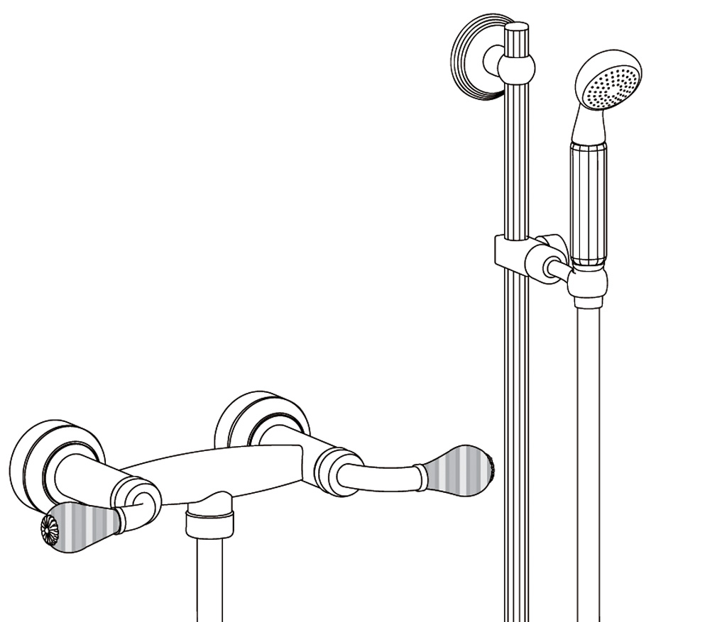 C59-2202 Wall mounted shower mixer