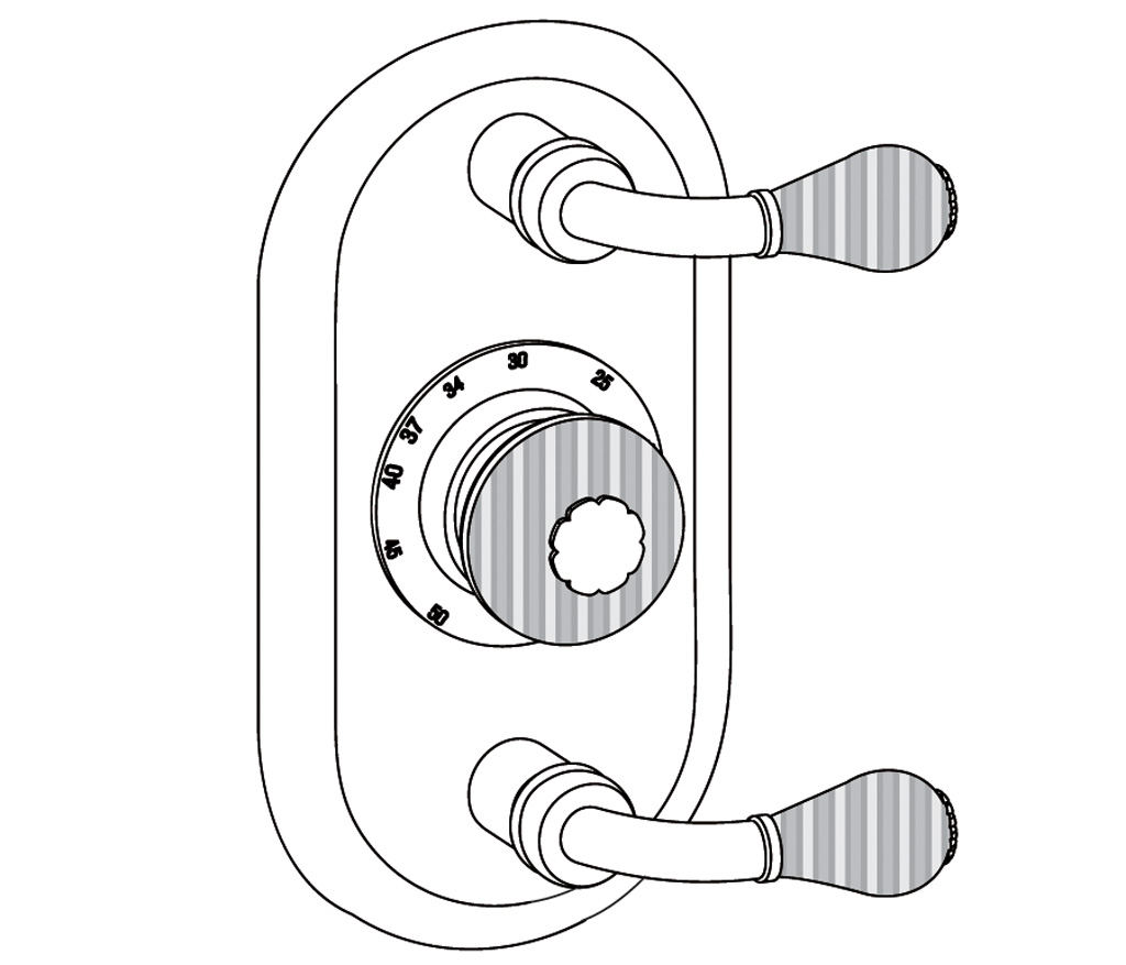 C59-2R22 Oval trim set for T22