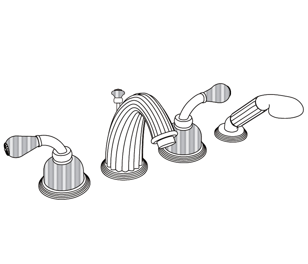 C59-3304 Rim mounted 4-hole mixer