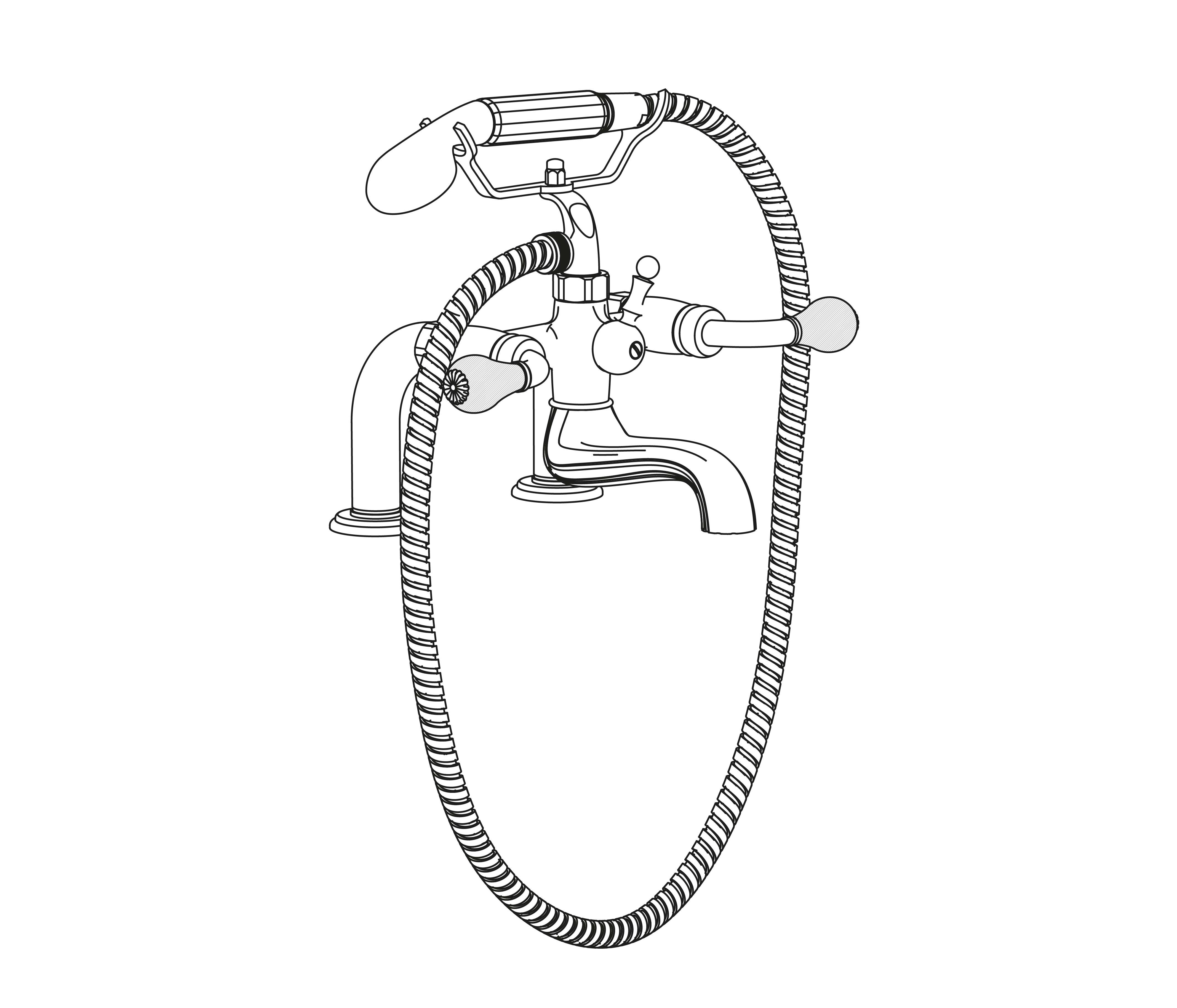 C59-3306 Rim mounted bath and shower mixer