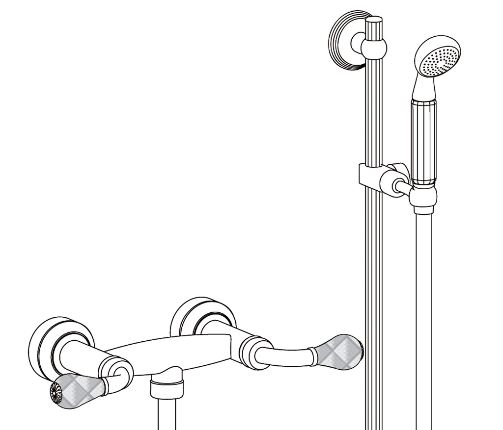 C62-2202 Wall mounted shower mixer